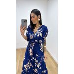 Vestido Tássia Estampado 2 Azul Marinho