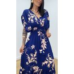Vestido Tássia Estampado 2 Azul Marinho