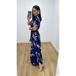 Vestido Tássia Estampado 2 Azul Marinho