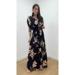 Vestido Tássia Estampado 2 Preto