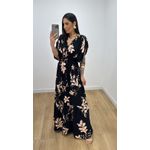 Vestido Tássia Estampado 2 Preto