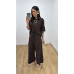 Conjunto Juliana Estampado Café