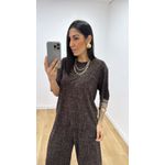 Conjunto Juliana Estampado Café