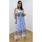 Vestido Talita Onça Azul
