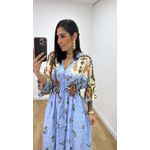 Vestido Talita Onça Azul