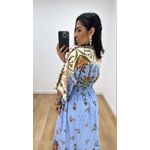 Vestido Talita Onça Azul