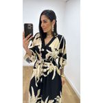 Vestido Talita Folhas Preto