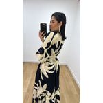 Vestido Talita Folhas Preto