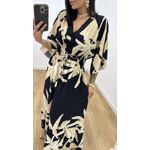 Vestido Talita Folhas Preto