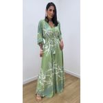 Vestido Talita Folhas Verde