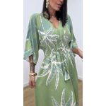 Vestido Talita Folhas Verde