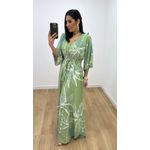 Vestido Talita Folhas Verde