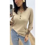 Blusa Selma Canelada 2 Nude