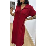Vestido Jordana Vermelho Bordo