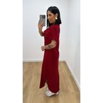 Vestido Jordana Vermelho Bordo
