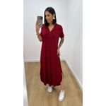 Vestido Jordana Vermelho Bordo