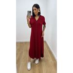 Vestido Jordana Vermelho Bordo