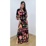 Vestido Talita Estampado 3 Preto