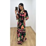 Vestido Talita Estampado 3 Preto