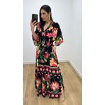 Vestido Talita Estampado 3 Preto