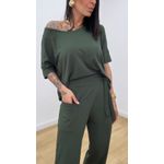 Conjunto Pareô Verde Militar