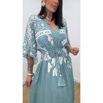 Vestido Talita Estampado Verde Menta