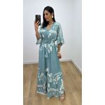 Vestido Talita Estampado Verde Menta