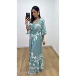Vestido Talita Estampado Verde Menta
