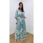 Vestido Talita Estampado Verde Menta
