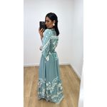 Vestido Talita Estampado Verde Menta