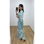 Vestido Talita Estampado Verde Menta