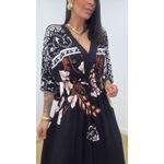 Vestido Talita Estampado Preto