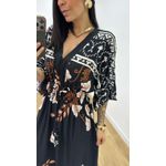 Vestido Talita Estampado Preto