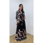 Vestido Talita Estampado Preto