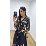 Vestido Talita Estampado Preto