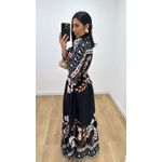 Vestido Talita Estampado Preto