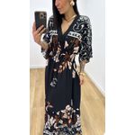 Vestido Talita Estampado Preto