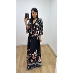 Vestido Talita Estampado Preto