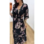 Vestido Talita Estampado 5 Preto