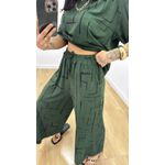 Conjunto Juliana Estampado Verde Militar 2
