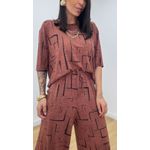 Conjunto Juliana Estampado Marrom 2