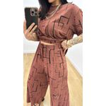 Conjunto Juliana Estampado Marrom 2