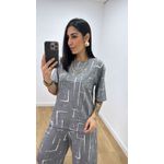 Conjunto Juliana Estampado Cinza 2