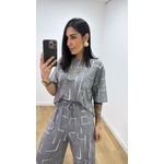 Conjunto Juliana Estampado Cinza 2
