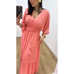 Vestido Talita Poá Coral