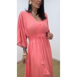 Vestido Talita Poá Coral