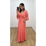 Vestido Talita Poá Coral