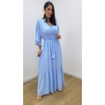 Vestido Talita Poá Azul Bebe