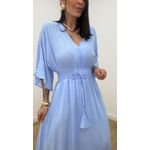 Vestido Talita Poá Azul Bebe