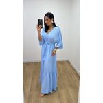 Vestido Talita Poá Azul Bebe